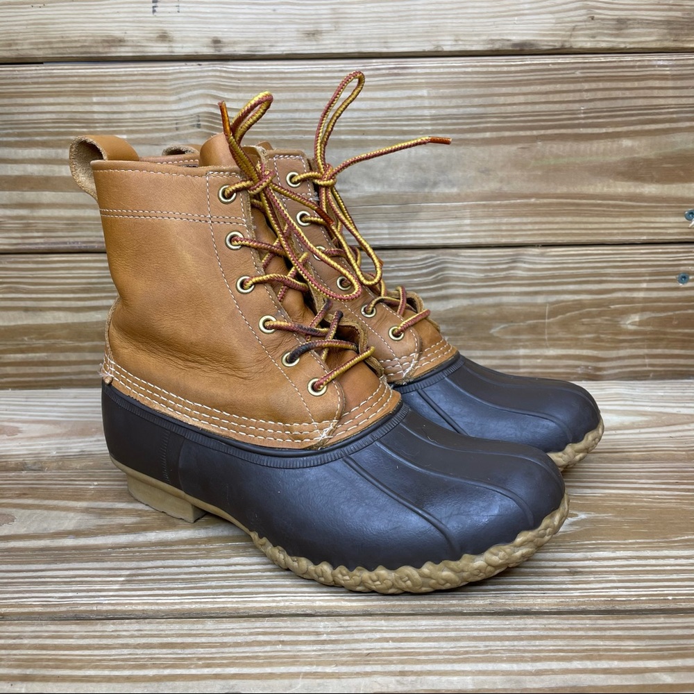 LLBean Classic 8” Leather Rubber Duck Boots